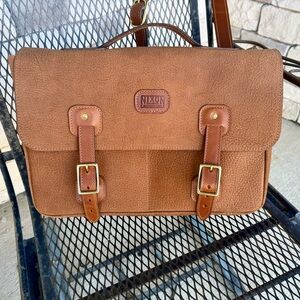 Nixon Brown Leather Men's Laptop Bag